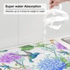 Dish Drying Mat Spring Hummingbird Flower Hydrangea for Kitchen Counter