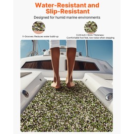 VEVOR 94.5 x 35.4 Inches Boat Flooring, Non-Slip Self-Adhesive Flooring, 23.2 sq.ft EVA Foam Boat Decking, Marine Carpet Suitable for Boats, Yacht, Pontoon, Kayak Decking