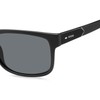 Fossil Men's FOS3061s Rectangular Sunglasses, Matte Black/Gray, 57 mm