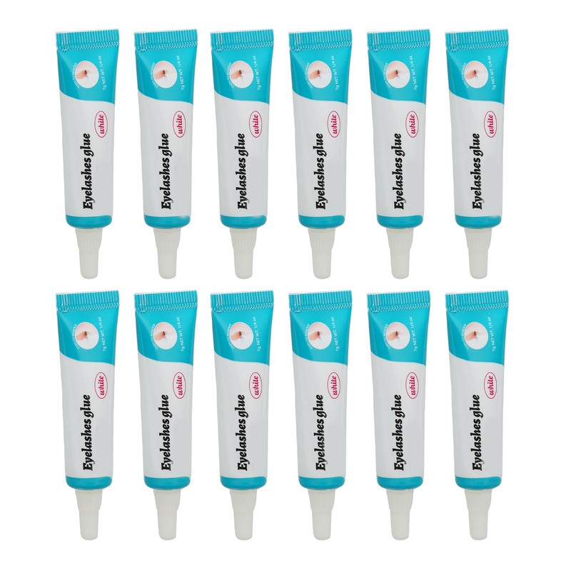 12PCS False Eyelash Glue Waterproof Fast Dry Lasting Maintenance Transparent