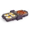 bella 10"x 20" Ceramic Fold-n-Store Dual Temp Griddle, Fits-anywhere Kitchenware,