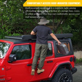 Wrangler Door Hinge Step for Jeep Wrangler 2007-2023 JK JKU JL JLU & Gladiator JT Door Hinge Foot Pegs Roof step 1 Pack