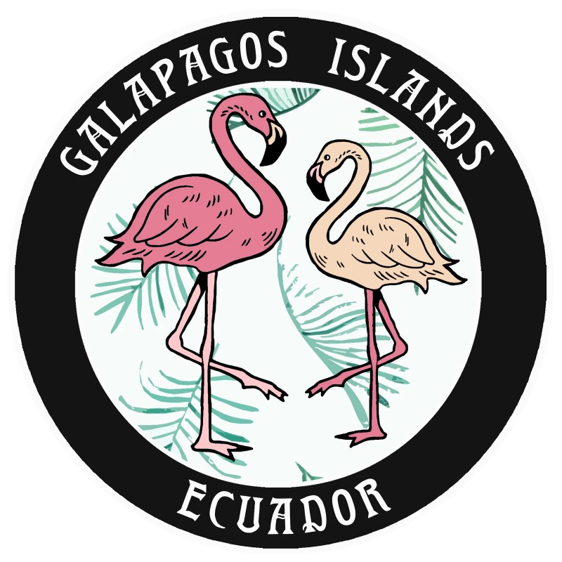 Blue Heron Two Flamingos Galapagos Islands Ecuador Car Truck Window