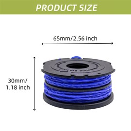 String Trimmer Spool Line and Cover for Black&Decker A6441 with A6442-XJ Caps,1.65mm dia 12.2m,Compatible with GL315,GL337,GL350,GL650,GL651,GL652,GL653,GL655,GL656, GL660,GL670,GL680(Spool *4+Cap*1)