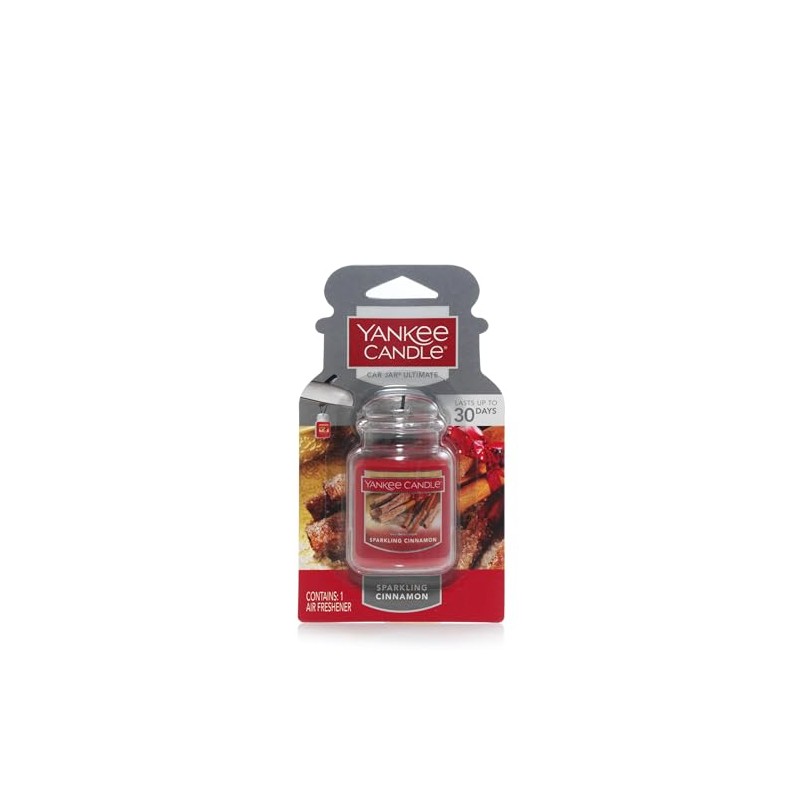 Yankee Candle Car Jar Ultimate, Sparkling Cinnamon, 0.96 OZ
