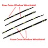 NLQR 4Pcs Outer Door Window Weather Strip Sweep Molded Trim