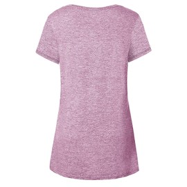 Cucuchy Womens Yoga Tops Flowy Fitness Workout Shirts Short Sleeve Activewear