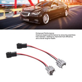 Fuel Injector Connector, 2PCS Fuel Injector Connector Stable Connection Fuel Injector Connector Adapter Plug Replacement for Bosch EV1 Style Injectors