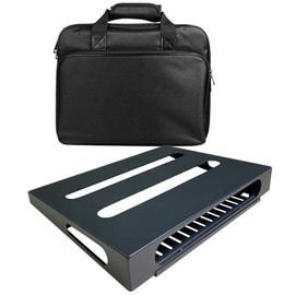 SOYAN SOYAN 14" x 10.6" Guitar Pedal Board with Power Supply Cradle, Carry Bag Included (SPB-14S)