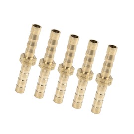 Hihaha 5mm Brass Barb Hose Fitting Straight Joiner for Air Water Oil 5pcs Durable Material