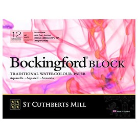 Bockingford Watercolour Block 140lb/300gms 10x14"/254x355mm Hot Press