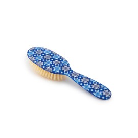 Rock & Ruddle Soft White Natural Boar Bristle Hairbrush for Babies and Young Children | Perfect for Fine Hair Detangling and Smoothing - Tile Blue