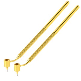 Fluid Writer Pen Set, 2 Pieces Oblique Fine Line Writer Pen 0.5 mm/0.7 mm Portable Drawing Tool Fine Line Paint for Scratch Repair