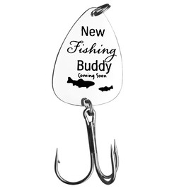 Baixian New Dad Gifts for Daddy to be Fishing Lure for First Time Dad Gifts Fishing Lover Gifts Baby Pregnancy Announcement Gifts for Husband Grandpa Fishing Buddy Coming Soon Fishing Gifts