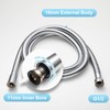 OFFO Large Bore Shower Hose 1.8m, 11mm Bore High-Flow Anti-Kink