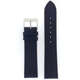 Tech Swiss Watch Band Black Genuine Calf Leather Smooth Ladies Strap 8 millimeter