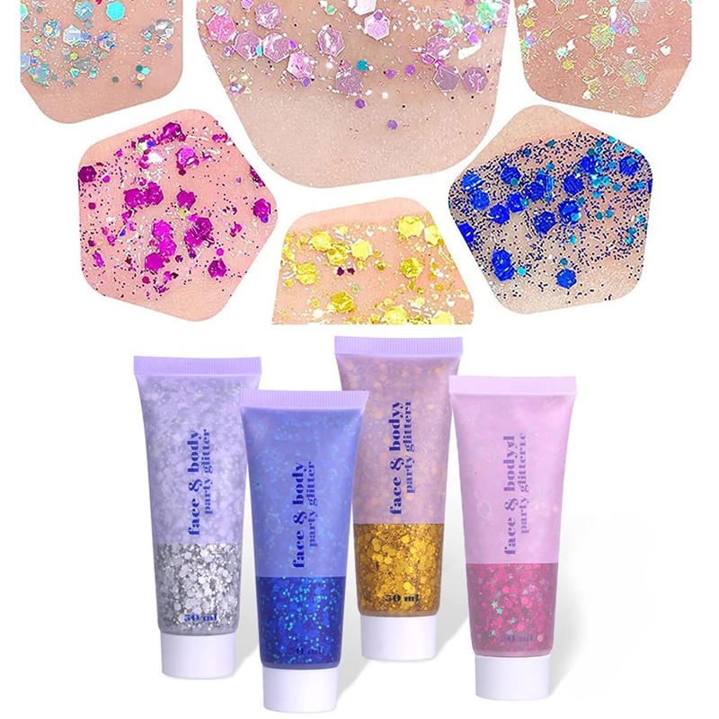 Glitter Gel, Glitter Liquid Eyeshadow Body Lotion, Chunky Glitter Gel,