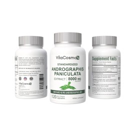 Nutricost VitaCosmoX Andrographis Extract 8000mg, 120 Capsules - Non-GMO and Gluten Free