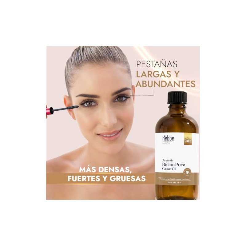 Aceite De Ricino Castor Oil Orgánico uso Pestañas Cejas Y