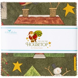 Teresa Kogut Up on The Housetop 5" Stacker 42 5-inch Squares Charm Pack Riley Blake 5-14730-42