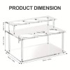 1PC 2-Tier Acrylic Coffee Syrup Organizer Rack Heavy-Duty 6-Bottle Capacity