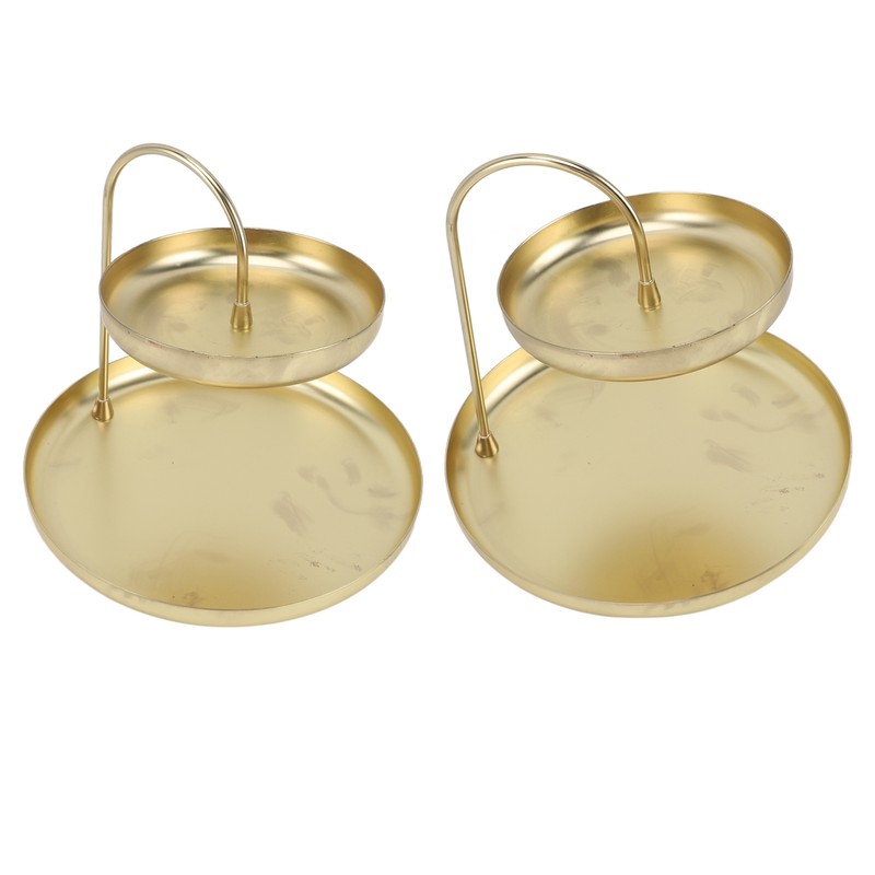2 Tier Jewelry Tray Elegant Simple Sturdy Stable Metal Multi