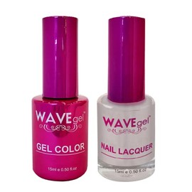 WAVEGEL Soak-Off Gel & Nail Lacquer Matching Duo Set - Princess Collection - #34 Lava Seal I 0.5 Oz