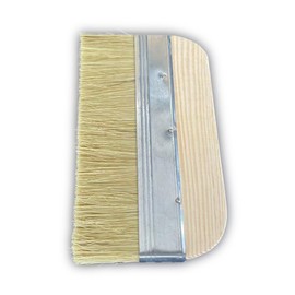 BEINY 7 Inch Concrete Brush Soft Nylon Bristle Brush with Wide Wooden Handle