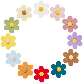 SUNURS - 3D Flower Cute Fridge Magnets for Whiteboard, Funny Colorful Strong Decorative Magnets for Board, Refrigerator, Locker, Kitchen, Office(Large & 12 Pieces)