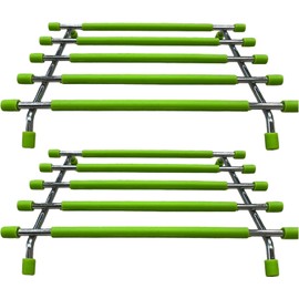 Pro Home Kitchen Trivet Stand Premium Worktop Saver Stainless Steel Stand Heat Resistant Anti Slip For Hot Cooking Pots & Pans (Green, Pack of 2)