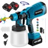 Greraes Cordless Paint Sprayer with 2 * 48v Batteries, Hvlp