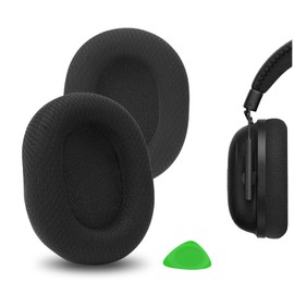 Geekria Comfort Mesh Fabric Replacement Ear Pads for Razer BlackShark V2 Pro 2023 Edition Headphones Ear Cushions, Headset Earpads, Comfortable Repair Parts (Black)
