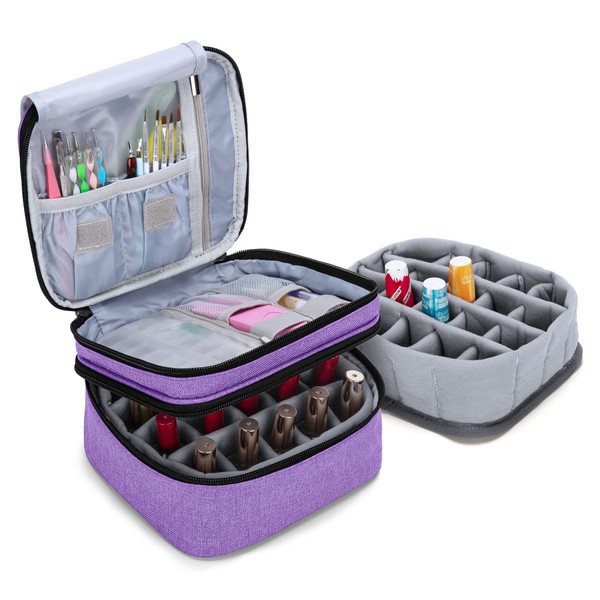 LUXJA Nail Polish Carrying Case - Holds 20 Bottles (15ml