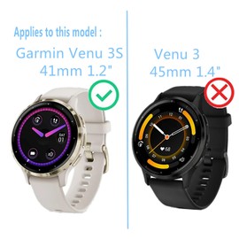 Aemus Compatible for Garmin Venu 3S Screen Protector (4 Pack) Smart Watch Flexible Full Coverage TPU Clear Film (Venu 3S)