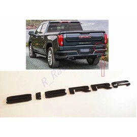 GMC 1pc New Gloss Black Sierra Emblems Letters Fit GMC Sierra 1500 2500hd 3500hd