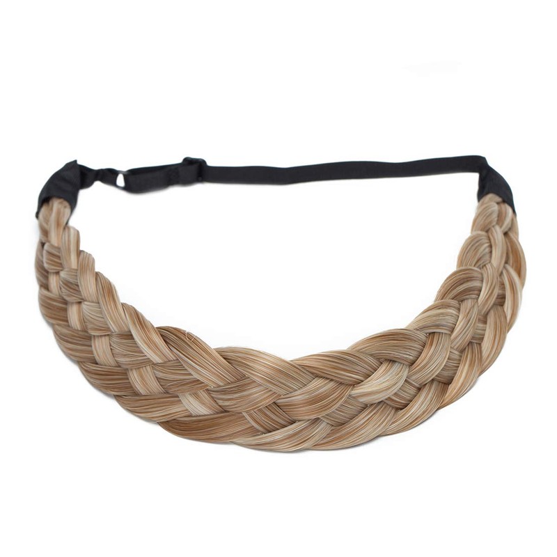 Hair Braided Hair Extensions Headband Classic Chunky Wide Plaited Braids