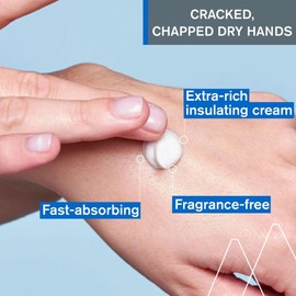 Uriage Bariederm-Cica Insulating & Repairing Hand Cream with Glycerine & Manuka Honey - Dry, Cracked, Cracked Hands - Soothes, Repairs & Nourishes - Absorbs Quickly - Waterproof - 50 ml
