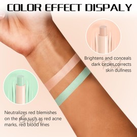 DAGEDA Concealer Stick, Lightweight and Smooth Creamy Color Corrector, Green Concealer for Redness Skin, Blend-able, Full Coverage and Waterproof Color Corrector Stick for Face Makeup (Green)