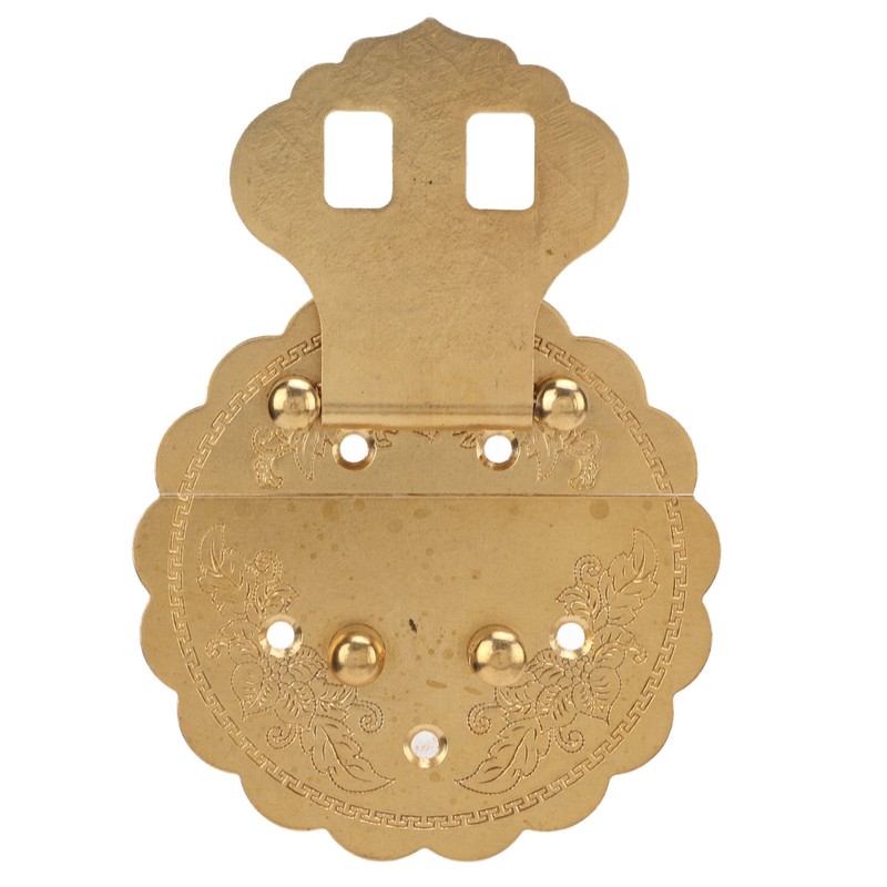 Brass Hasp Buckle Lock Retro Design 8cm Diameter Rust Resistance