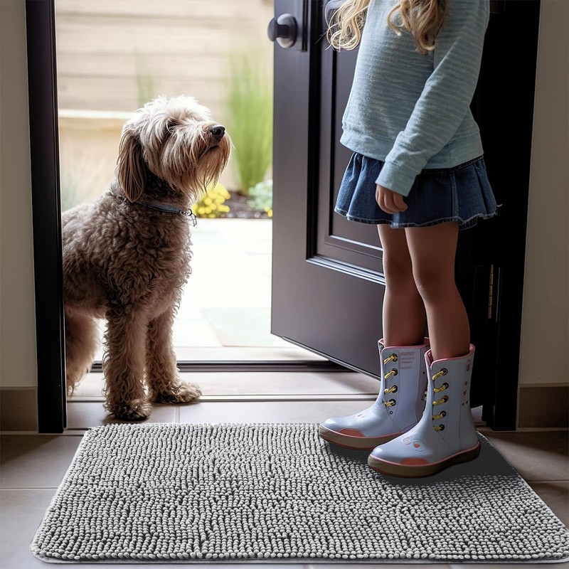 flintronic Non-Slip Bath Mat,50 x 80 cm Chenille Bath Mat,