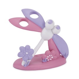Kassatex Butterfly Bath Accessories Toothbrush Holder, One Size, Pink, Lavender, White