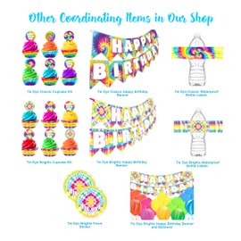 Tie Dye Party Happy Birthday Banner - Tie Dye Party Supplies - Tie Dye Party Decorations - Art Party Supplies - Art Party Decorations - Art Party Banner