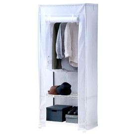 Iris Ohyama CMCT-180 Wardrobe Cover For Color Metal Rack, White, Width 29.5 x Depth 18.5 x Height 70.9 inches (75 x 47 x 180 cm)