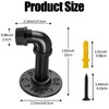 3 pack Industrial Pipe Bathroom Towel Hook, Asnxcju Wall Mounted