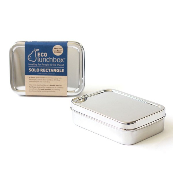 Ecolunchbox Solo Rectangle Stainless Steel Metal Bento Box