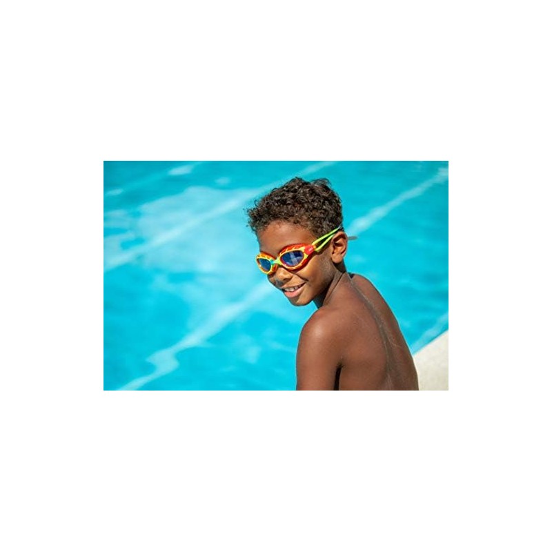 Zoggs Unisex Youth Predator Junior Swimming Goggles, Orange & Red/Grey