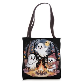 Fall Campfires Cute Ghosts Tote Bag