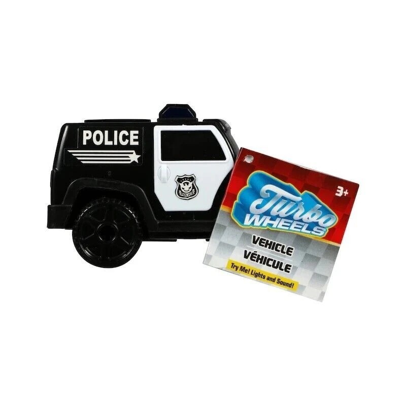 Turbo Wheels new Toy Light Up Emergency Vehicles, 6x2.875x2.125 in.
