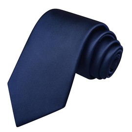UEIOAVL Boys' Neckties, 1 Stück Krawatte mit Reißverschluss vorgebundene Krawatte verstellbare Krawatte für Schuluniformen Satin formelle Krawatte für Jungen und Mädchen universell (Marineblau)