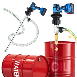 Mxmoonant Electric Fuel Transfer Pump, Cordless Diesel Transfer Pump Battery Powered 13.2GPM Stick Water Transfer with 2 x 2.4Ah Batteries for Diesel, Kerosene, Water